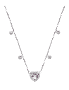 Collar para Mujer en forma de Corazón con Circonitas Plata de Ley - Lotus LP3589-1/1