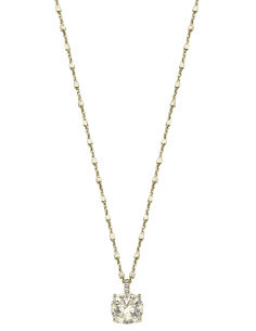 Collar para Mujer Circonita Central Plata de Ley Dorada - Lotus LP2005-1/5