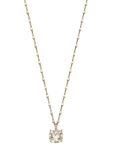 Collar para Mujer Circonita Central Plata de Ley Dorada - Lotus LP2005-1/5