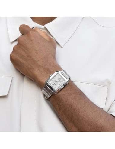 Reloj para Hombre Rectangular con Esfera Plateada - FESTINA F20677/2