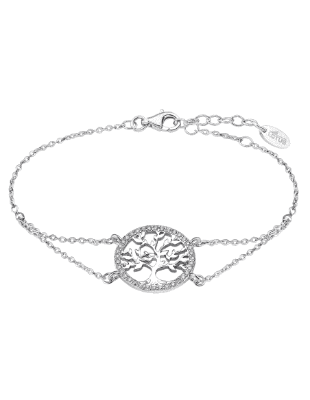 Pulsera para Mujer Arbol de la Vida con Circonitas Plata de Ley - Lotus LP1746-2/1