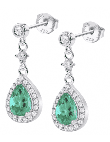 Pendientes para Mujer en forma de Gota con Circonitas Plata de Ley - Lotus LP1592-4/5