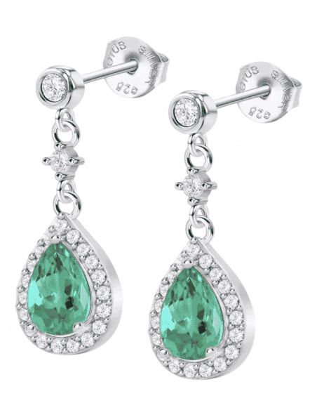 Pendientes para Mujer en forma de Gota con Circonitas Plata de Ley - Lotus LP1592-4/5