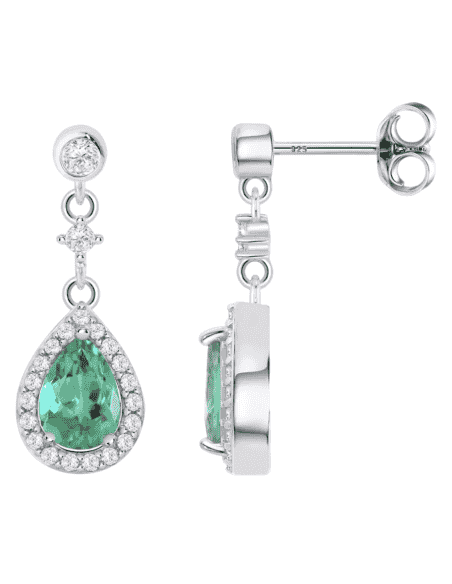 Pendientes para Mujer en forma de Gota con Circonitas Plata de Ley - Lotus LP1592-4/5