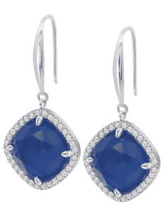 Pendientes para Mujer con Piedras azules y Circonitas Plata de Ley - Lotus LP3921-4/1