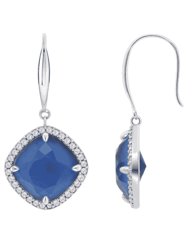 Pendientes para Mujer con Piedras azules y...