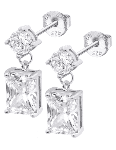 Pendientes para Mujer con Circonitas Plata de Ley - Lotus LP3892-4/1