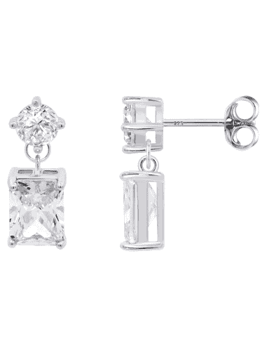 Pendientes para Mujer con Circonitas Plata de...
