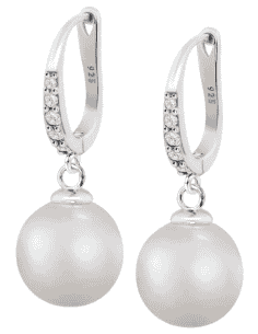 Pendientes para Mujer con Perla y Circonitas Plata de Ley - Lotus LP3318-4/1