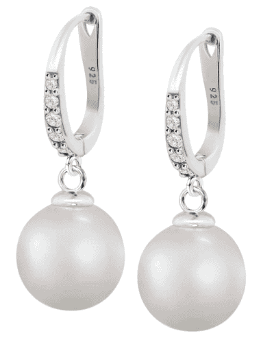 Pendientes para Mujer con Perla y Circonitas Plata de Ley - Lotus LP3318-4/1