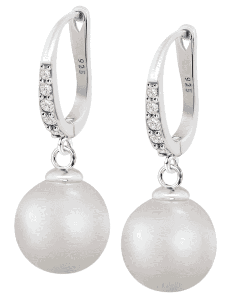 Pendientes para Mujer con Perla y Circonitas Plata de Ley - Lotus LP3318-4/1