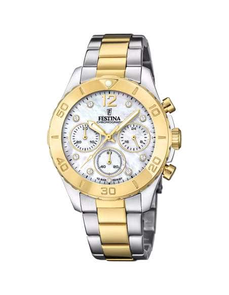 Reloj para Mujer Bicolor con esfera nacar y circonitas - Festina  F20604/1