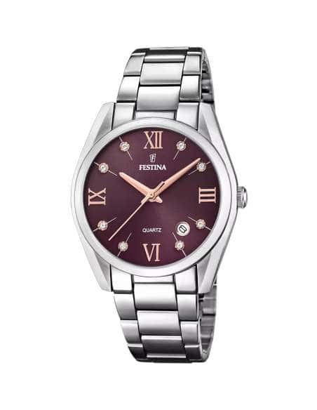 Reloj para Mujer Esfera Burdeos con Circonitas - Festina F16790/E