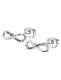 Pendientes para Mujer en forma de infinito con Circonitas Plata de Ley - Lotus LP1872-4/4