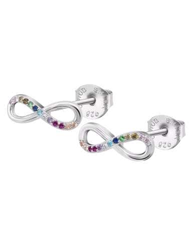 Pendientes para Mujer en forma de infinito con Circonitas Plata de Ley - Lotus LP1872-4/4