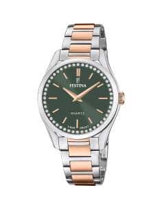 Reloj para Mujer Bicolor con Esfera Verde y Circonitas - Festina F20620/2