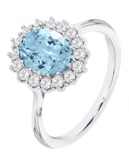 Anillo para Mujer rosetón con Circonitas Plata de Ley - Lotus LP3459-3/512