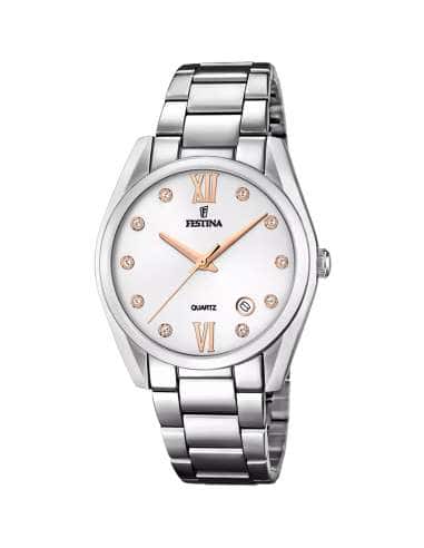 Reloj para Mujer  con Esfera Plata y Circonitas - Festina F16790/A
