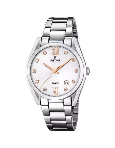 Reloj para Mujer  con Esfera Plata y Circonitas - Festina F16790/A