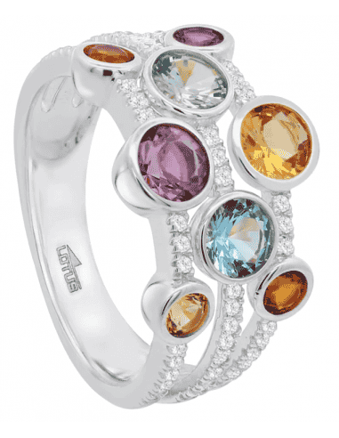 Anillo para Mujer con circonitas y Piedras Plata de Ley - Lotus LP3878-3/118