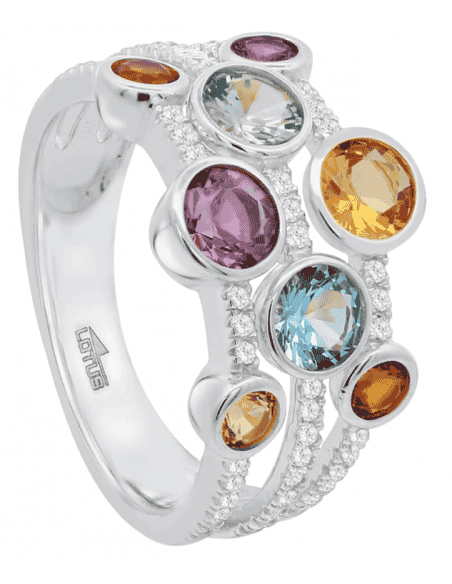 Anillo para Mujer con circonitas y Piedras Plata de Ley - Lotus LP3878-3/118