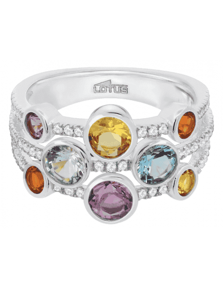 Anillo para Mujer con circonitas y Piedras Plata de Ley - Lotus LP3878-3/112