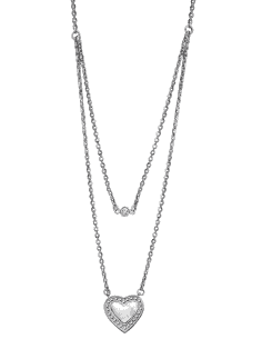 Collar para Mujer en forma de corazón con circonitas de Acero - Lotus LS1860/1/1