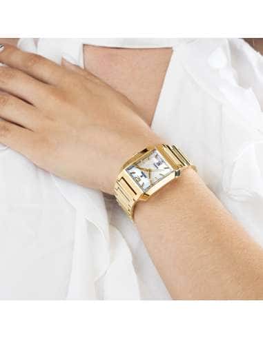 Reloj para Mujer Rectangular Dorado con Esfera nacar - Festina F20680/2