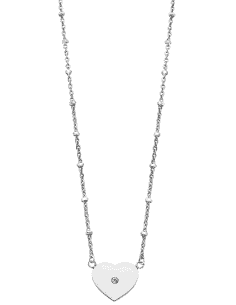 Collar para Mujer en forma de Corazón con Circonita Acero - Lotus LS2033/1/1