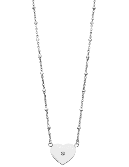 Collar para Mujer en forma de Corazón con Circonita Acero - Lotus LS2033/1/1