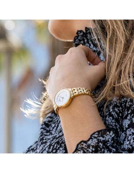 Reloj para Mujer Dorado con Esfera Plata y Circonitas - Festina F20601/H