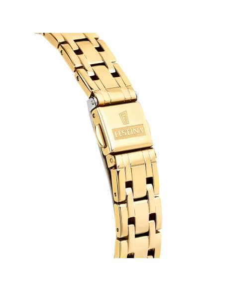 Reloj para Mujer Dorado con Esfera Plata y Circonitas - Festina F20601/H