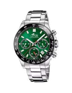 Reloj para Hombre Acero y Esfera en verde - Lotus 18912/5