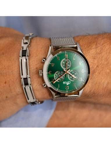 Reloj para Hombre Cronógrafo con Esfera Verde y...