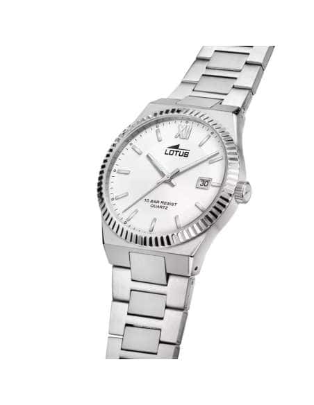 Reloj para Hombre  Esfera Plata y Correa de Acero - Lotus 18835/1