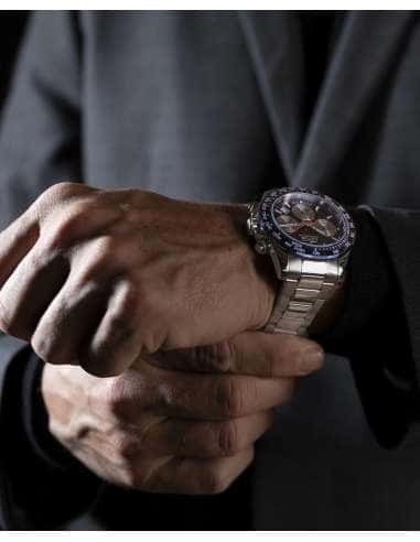 Reloj para Hombre Cronógrafo con Esfera Azul y Correa de Acero - Lotus 18912/4