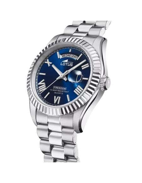 Reloj para Hombre Esfera Azul y Correa de Acero - Lotus 18854/2