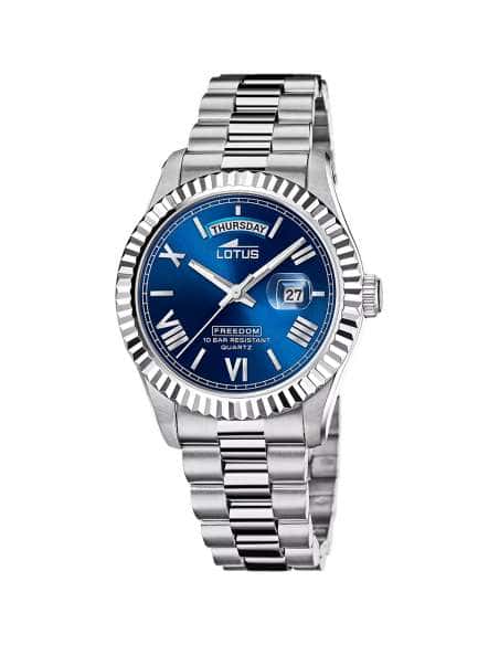 Reloj para Hombre Esfera Azul y Correa de Acero - Lotus 18854/2