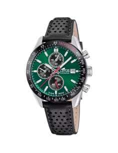 Reloj para Hombre Cronógrafo Esfera verde y Correa de piel - Lotus 18998/6