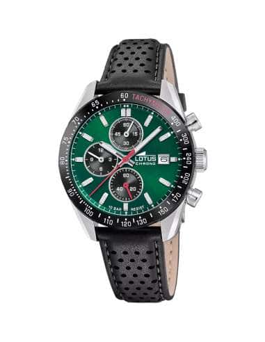 Reloj para Hombre Cronógrafo Esfera verde y Correa de piel - Lotus 18998/6