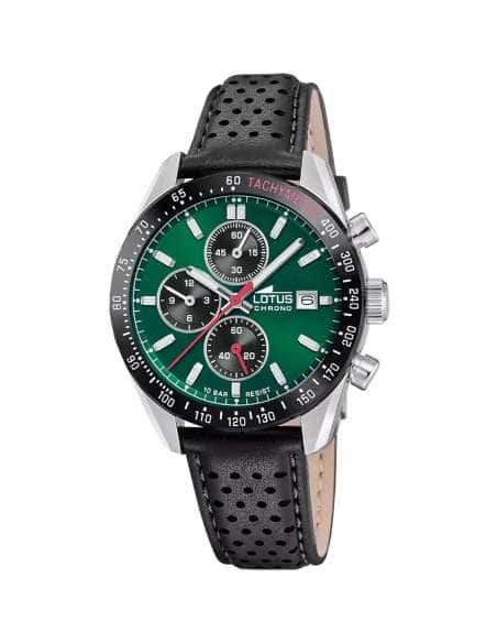 Reloj para Hombre Cronógrafo Esfera verde y Correa de piel - Lotus 18998/6