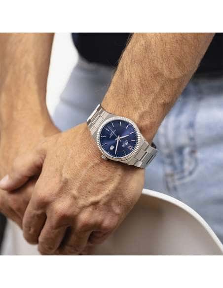 Reloj para Hombre Esfera Azul y Correa de Acero - Lotus 18835/2