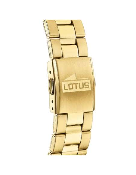 Reloj para Hombre Cronógrafo Dorado con Esfera Plateada - Lotus 18153/1