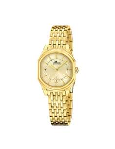Reloj para Mujer Esfera Champagne y Correa Dorada de Acero - Lotus 19045/2
