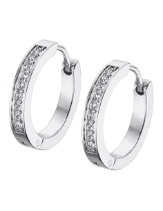 Pendientes para Mujer en forma de Aro con Circonitas Acero - Lotus LS2329/4/1