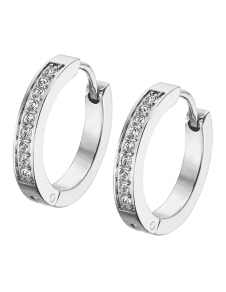 Pendientes para Mujer en forma de Aro con Circonitas Acero - Lotus LS2329/4/1