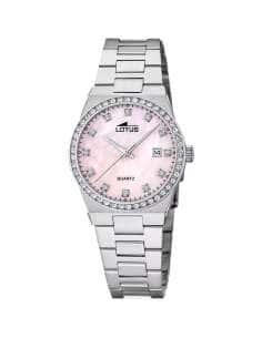 Reloj para Mujer Esfera Rosa Nácar y Correa de Acero - Lotus 18885/C