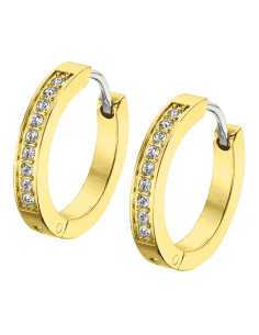 Pendientes para Mujer en forma de Aro con Circonitas Acero Dorado - Lotus LS2329/4/2