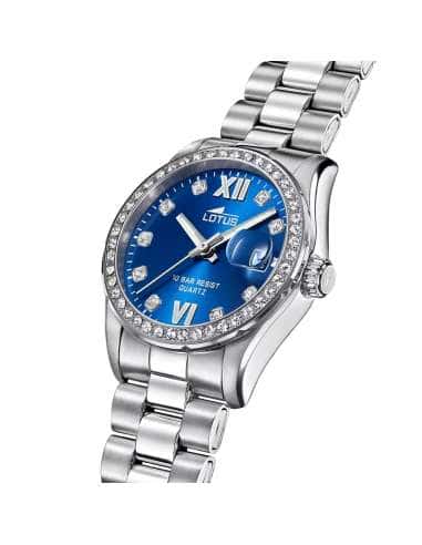 Reloj para Mujer Esfera Azul y circonitas con Correa de Acero - Lotus 18933/3