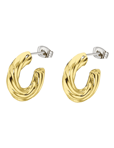 Pendientes para Mujer Bicolor Aros de Acero Dorado - Lotus LS2416/4/2